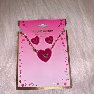 Juicy Couture Pink Heart Necklace Set